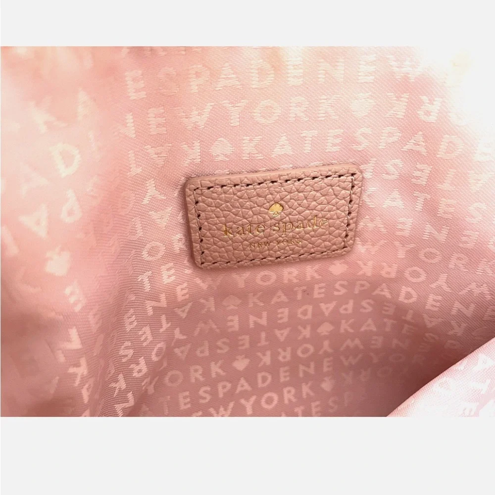 Kate Spade Leila Triple Gusset Crossbody Purse Rose Smoke - Picture 5 of 12